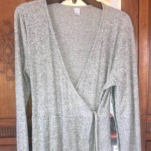 Old Navy Grey Wrap Sweater Dress